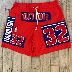 Custom Detroit Pistons Rip Gamilton shorts check measurements